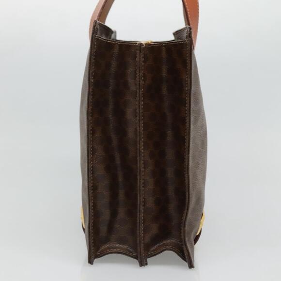 CELINE Macadam Canvas Shoulder Bag Pvc Leather Brown Gold - Picture 5 of 13